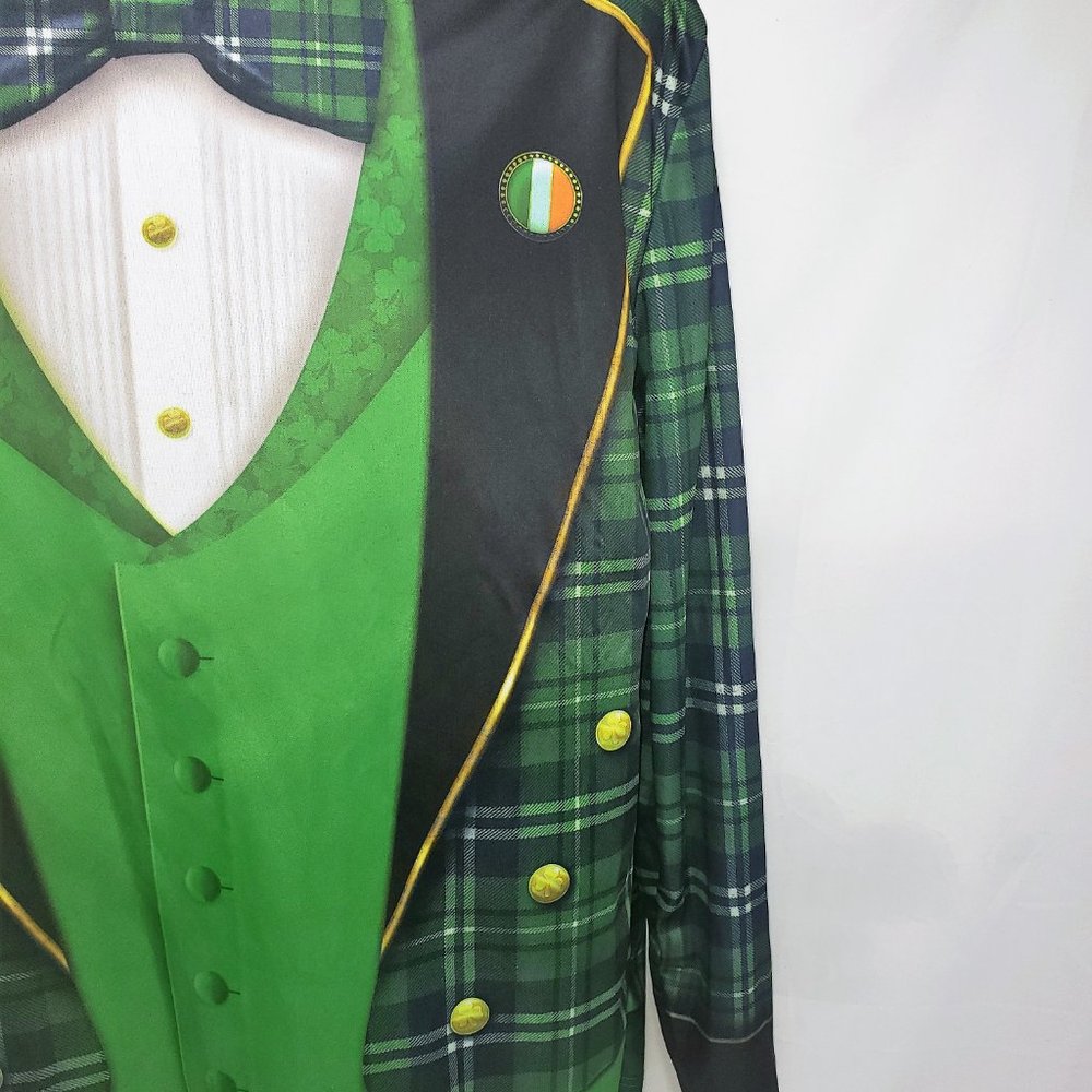 Novelty "luck of the Irish" 3D print long sleeve - Picture 3 of 6